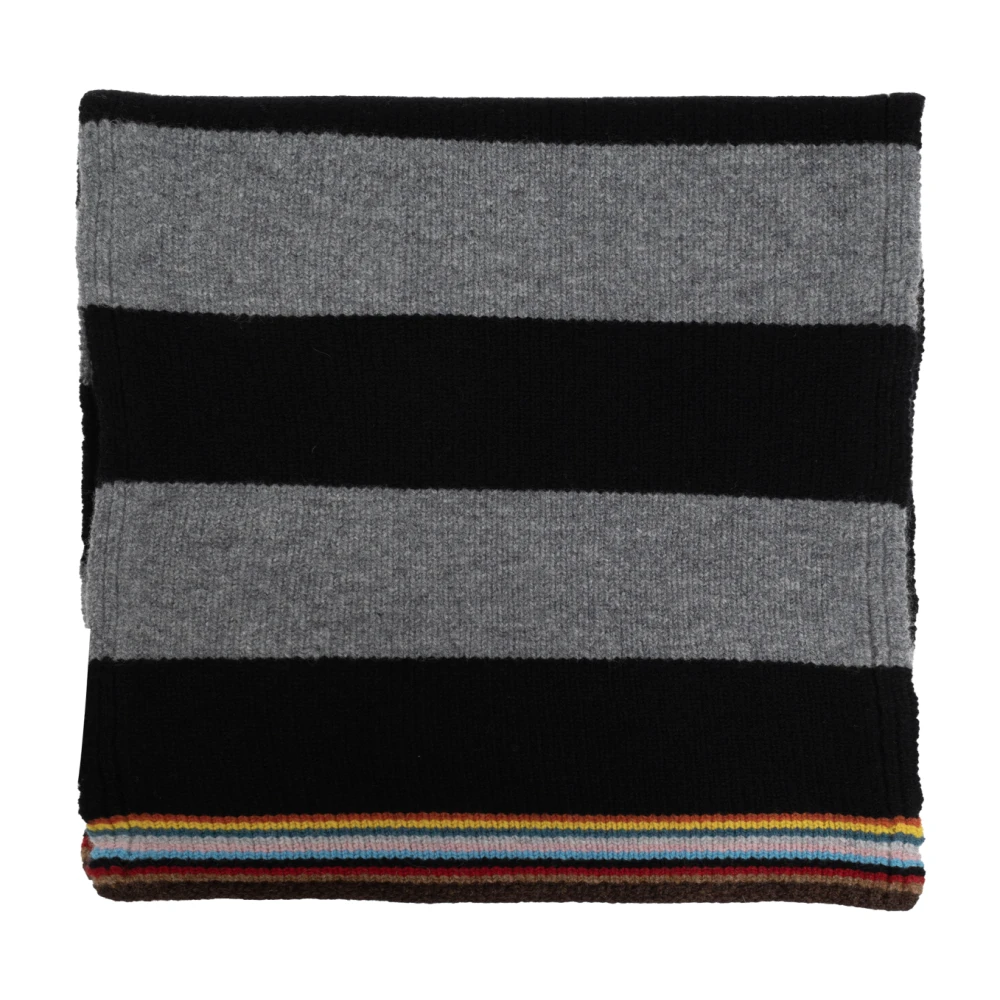 Paul Smith Men's Gray Wool Scarf