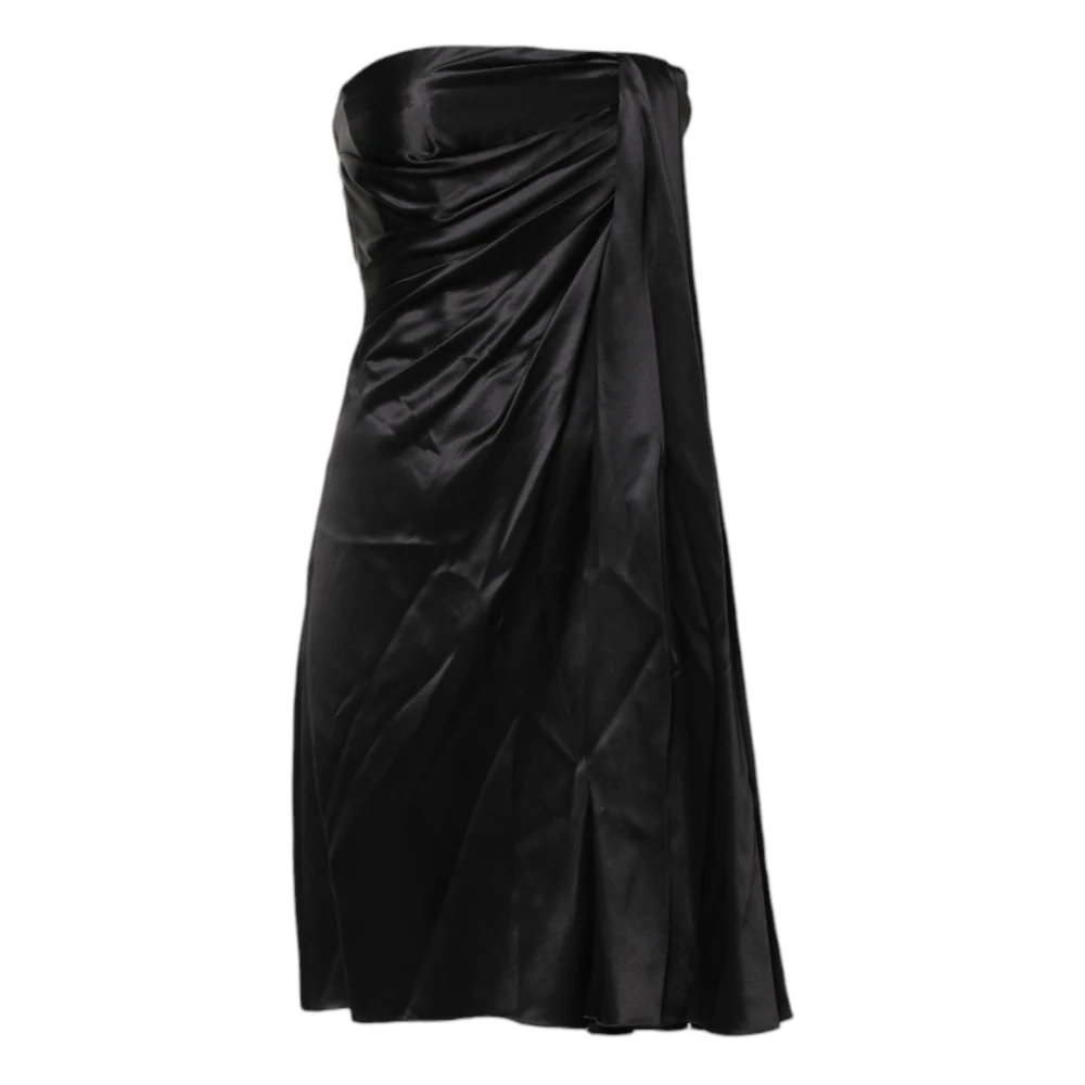 Dolce & Gabbana Women's Black Strapless Sheath A-Line Mini Dress