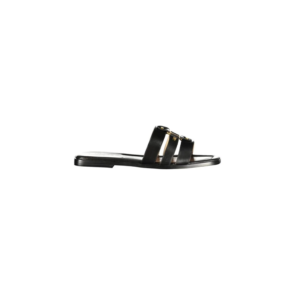 Twinset Women's Black Leather Strappy Sandal