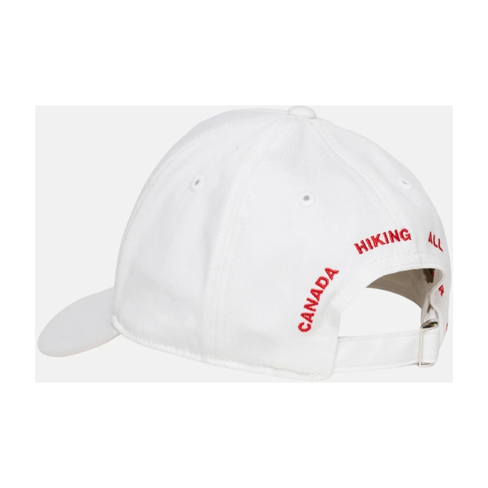 Dsquared2 Witte zonneklep met patch White Unisex
