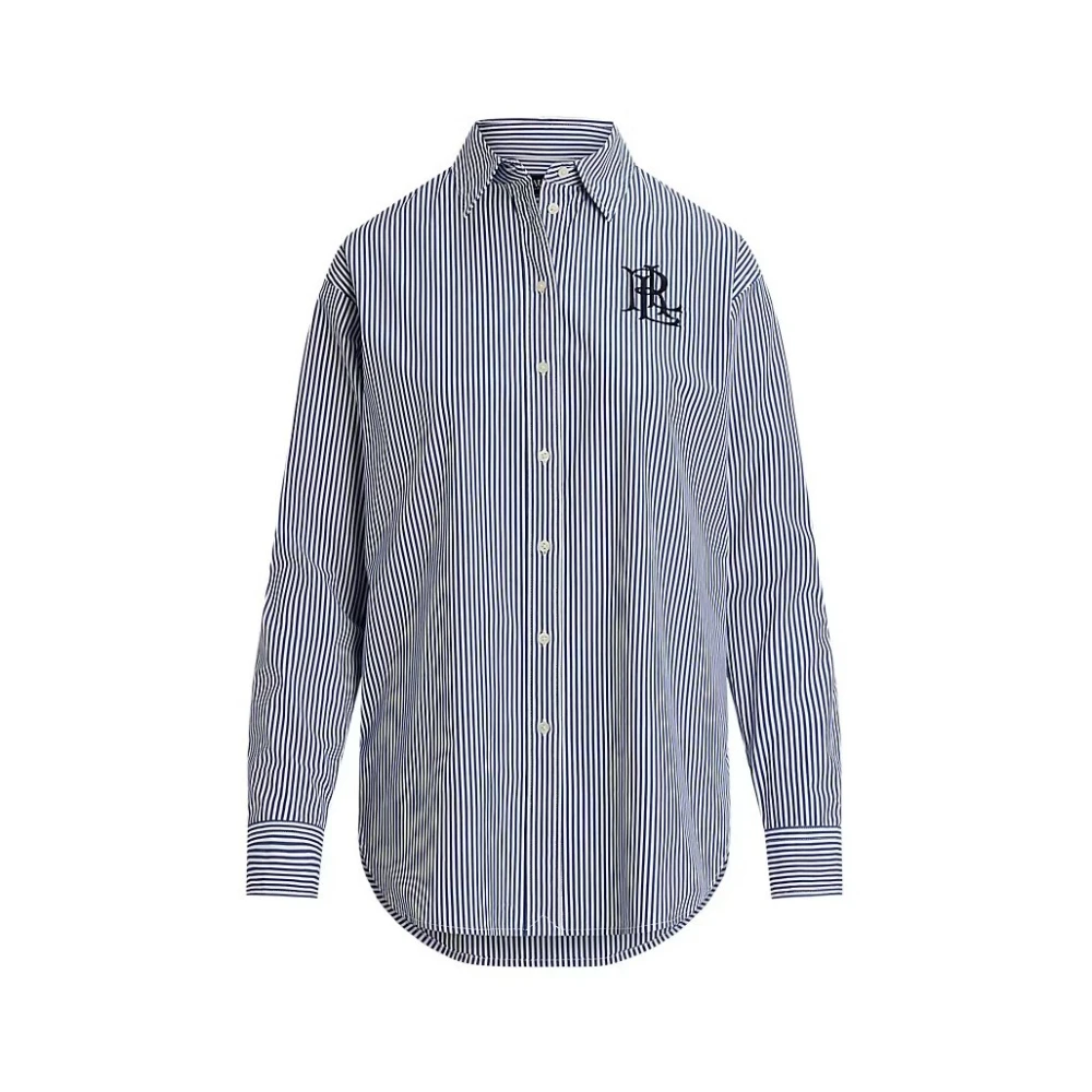 Ralph Lauren Donna Blu Camicette Xs, New,