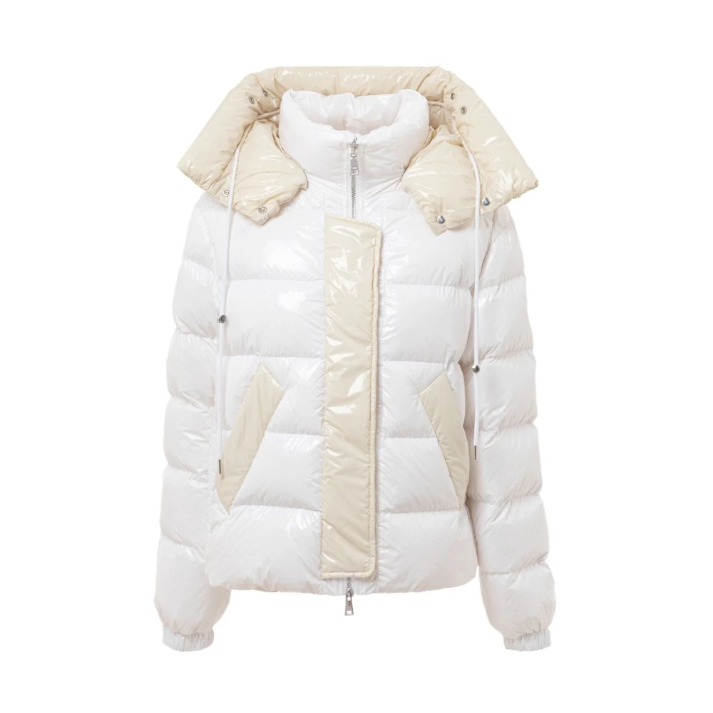 Add Vrouw Wit Jassen Dames, M, Donzen Jas Met Afneembare Capuchon