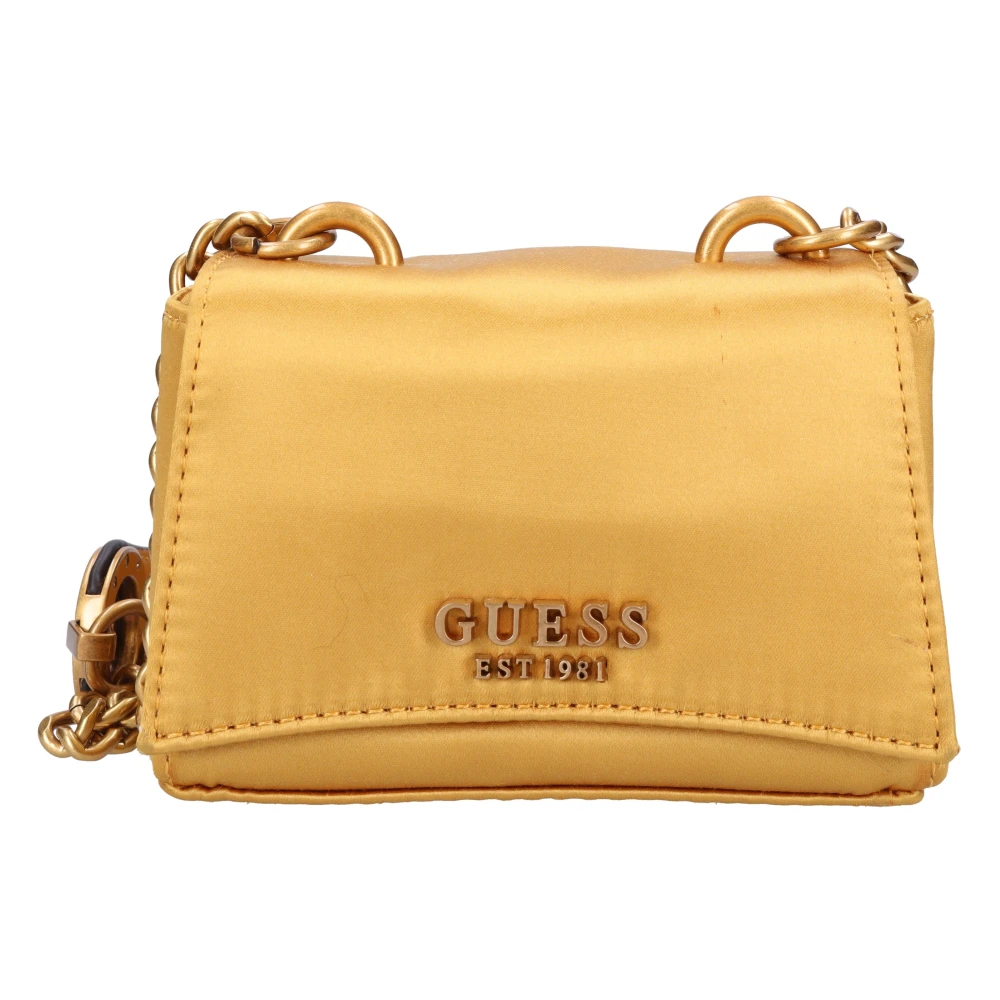 Guess Mini Schoudertas van Fabric Yellow Dames