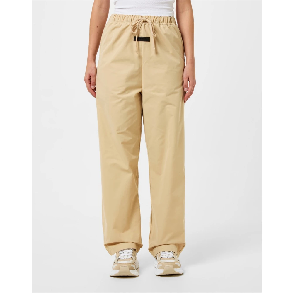 Fear Of God Logo Relaxte Broek Sand Broek Beige Dames