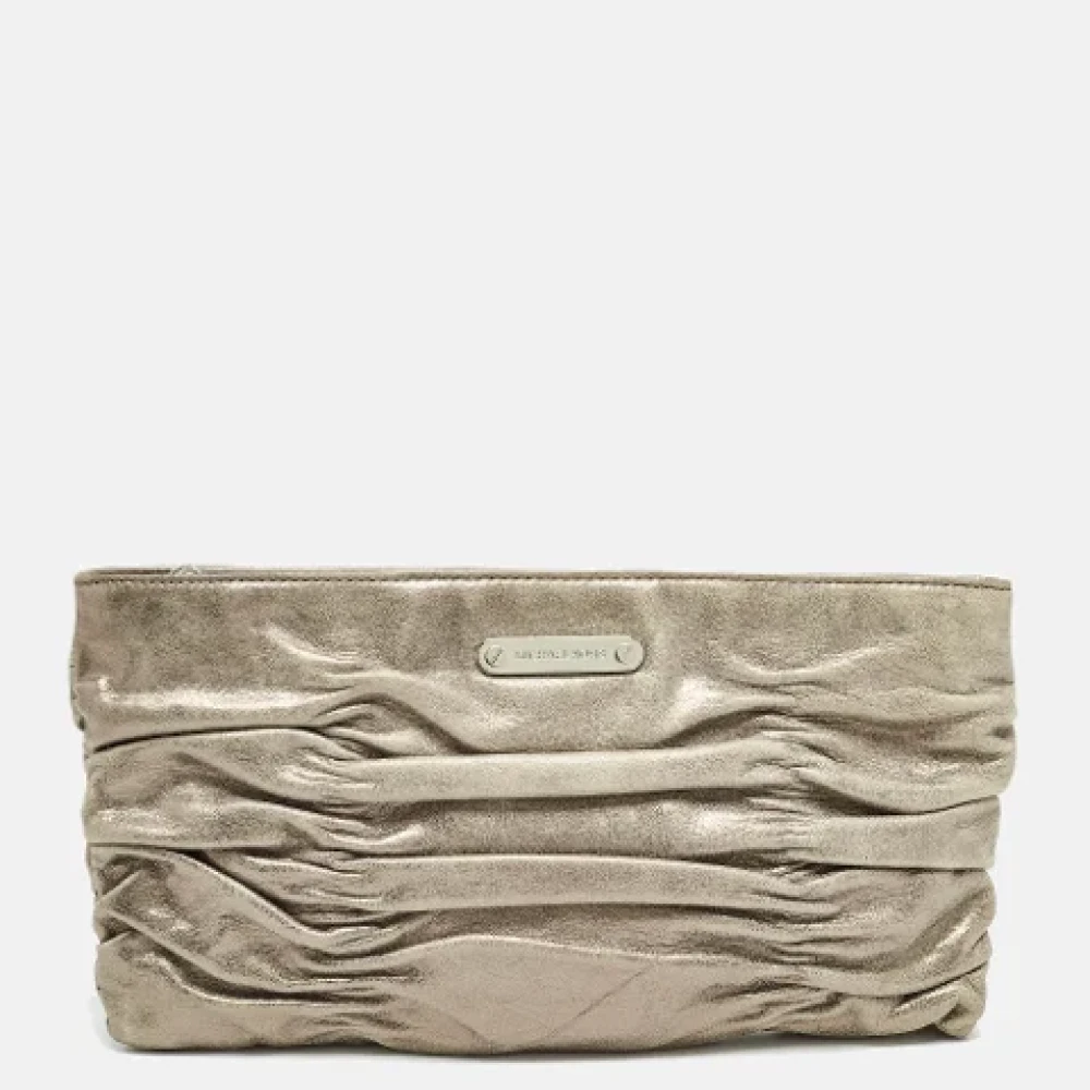 Michael Kors Pre-owned Leather clutches Gray Dames