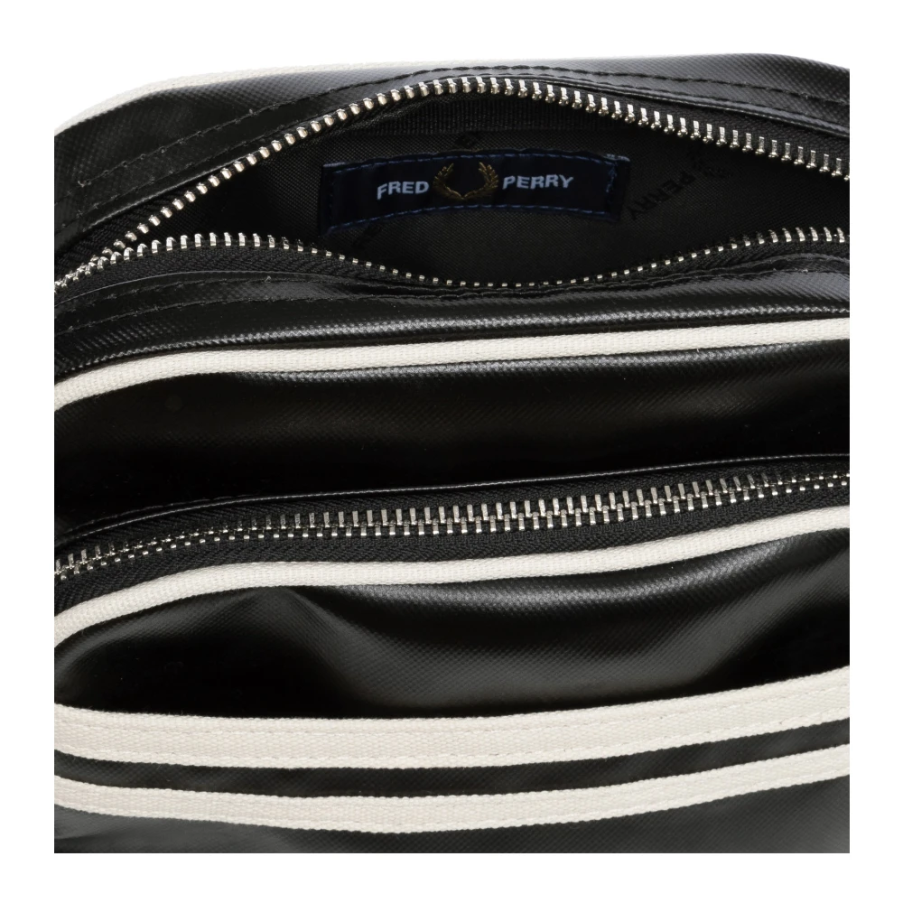 Fred Perry Stijlvolle Crossbody Tas met Verstelbare Band Black Heren