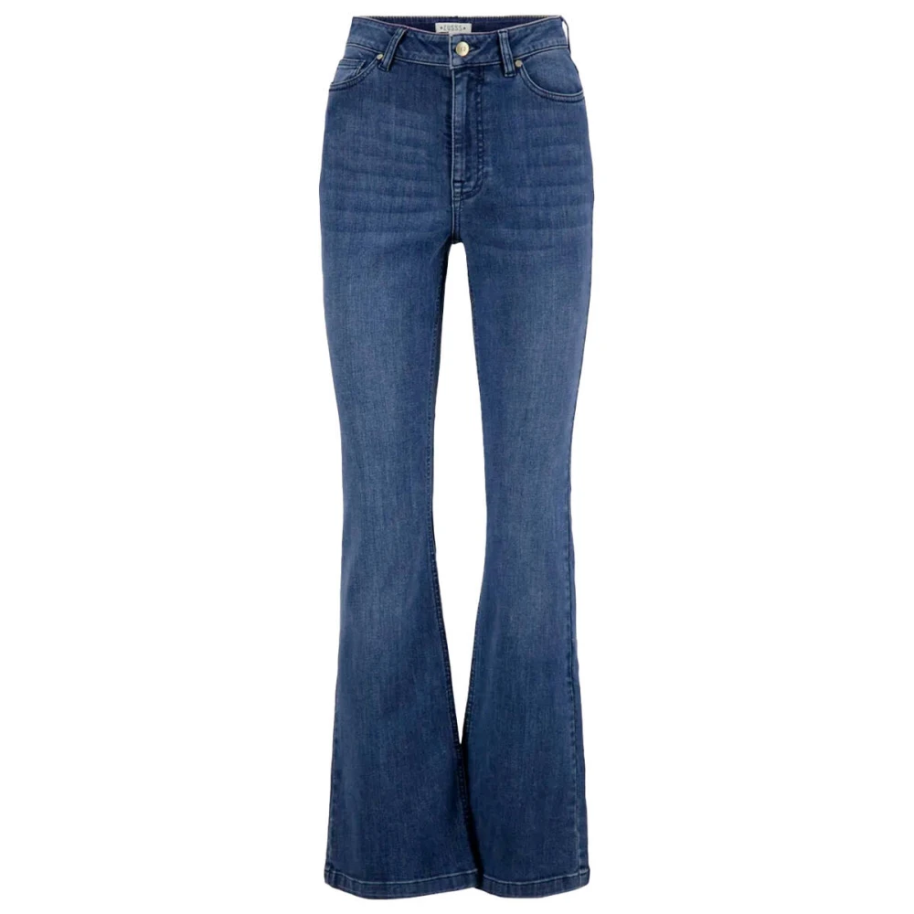 Zusss Flare Jeans in Donkerblauw Blue Dames
