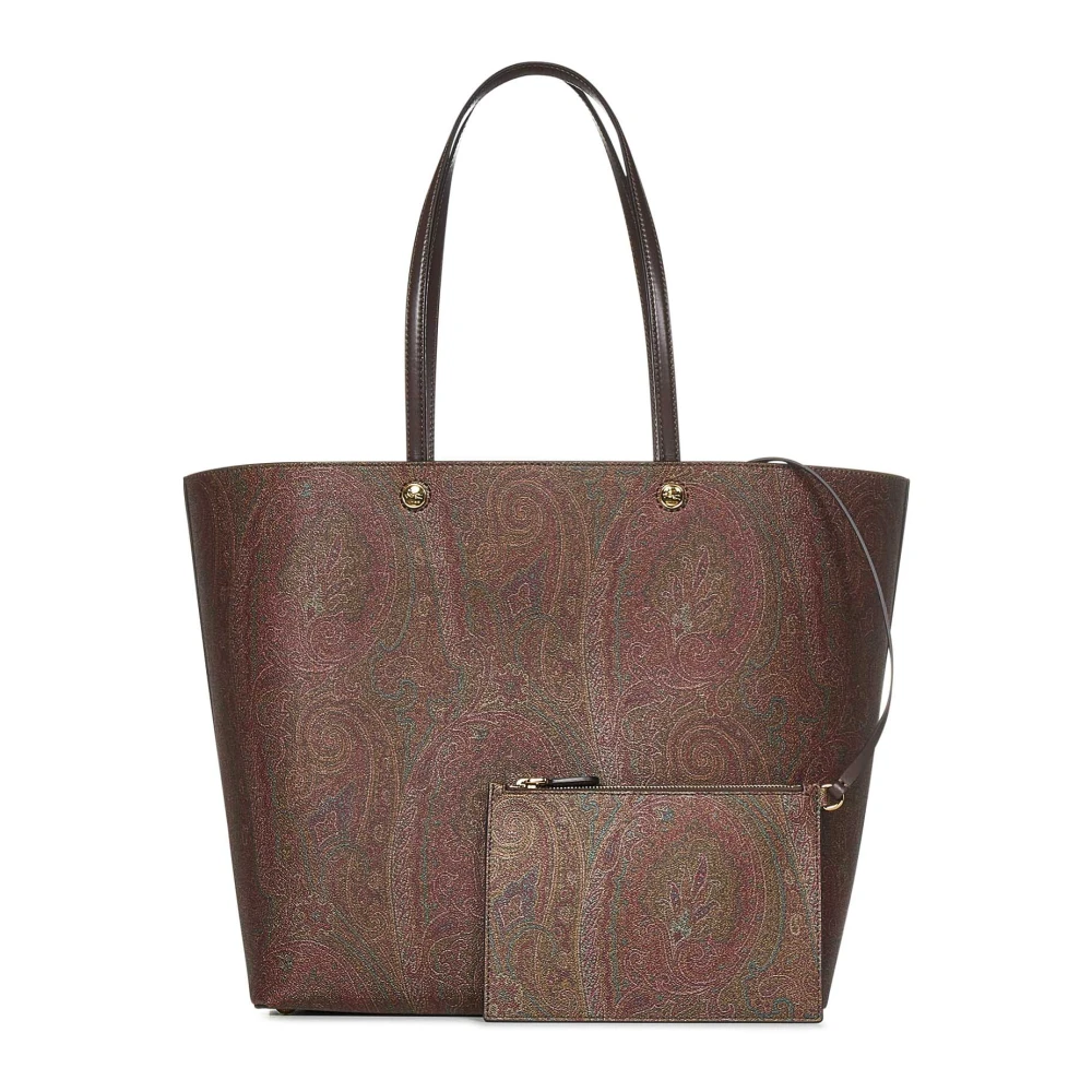 ETRO Bruine Paisley Jacquard Schoudertas Brown Dames