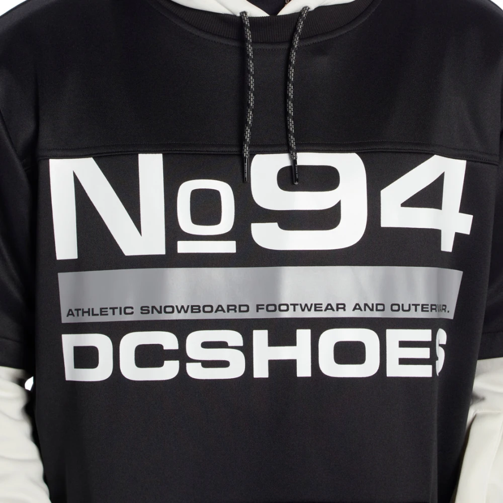 DC Shoes Zwarte trui met capuchon en ritssluiting zakken Black Heren