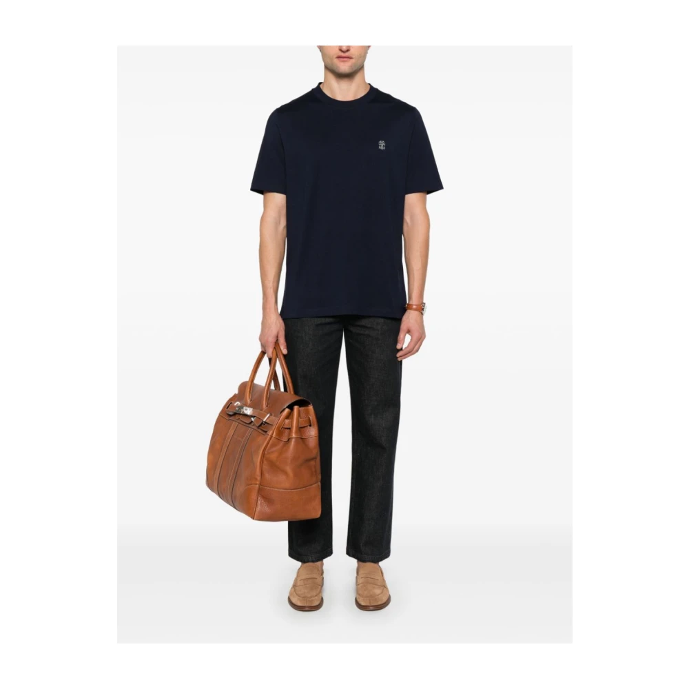 BRUNELLO CUCINELLI Blauwe Sweaters voor een stijlvolle look Blue Heren