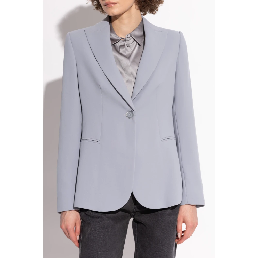 Emporio Armani Blazer met gesloten revers Gray Dames