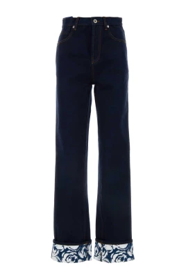 Contrast Cuff Denim Trousers