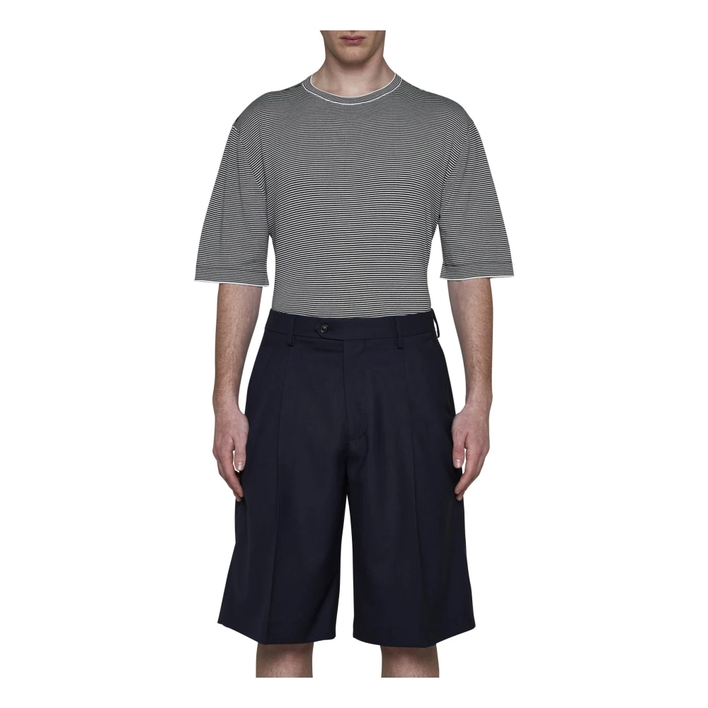 Lardini Blauwe Shorts voor Mannen Blue Heren