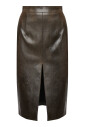 vintage-bruine-pencil-rok-met-split