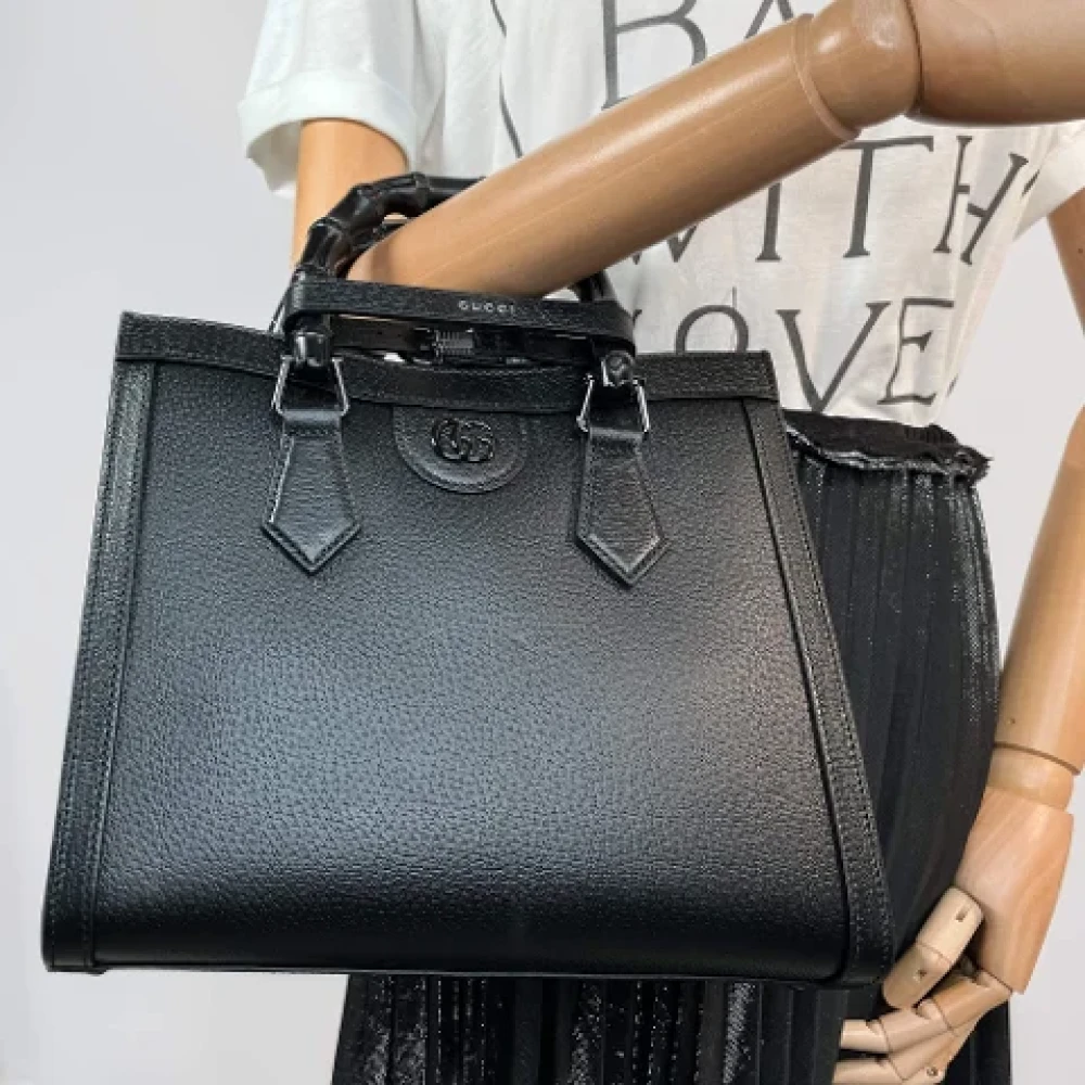 Gucci Vintage Pre-owned Leather gucci-bags Black Dames