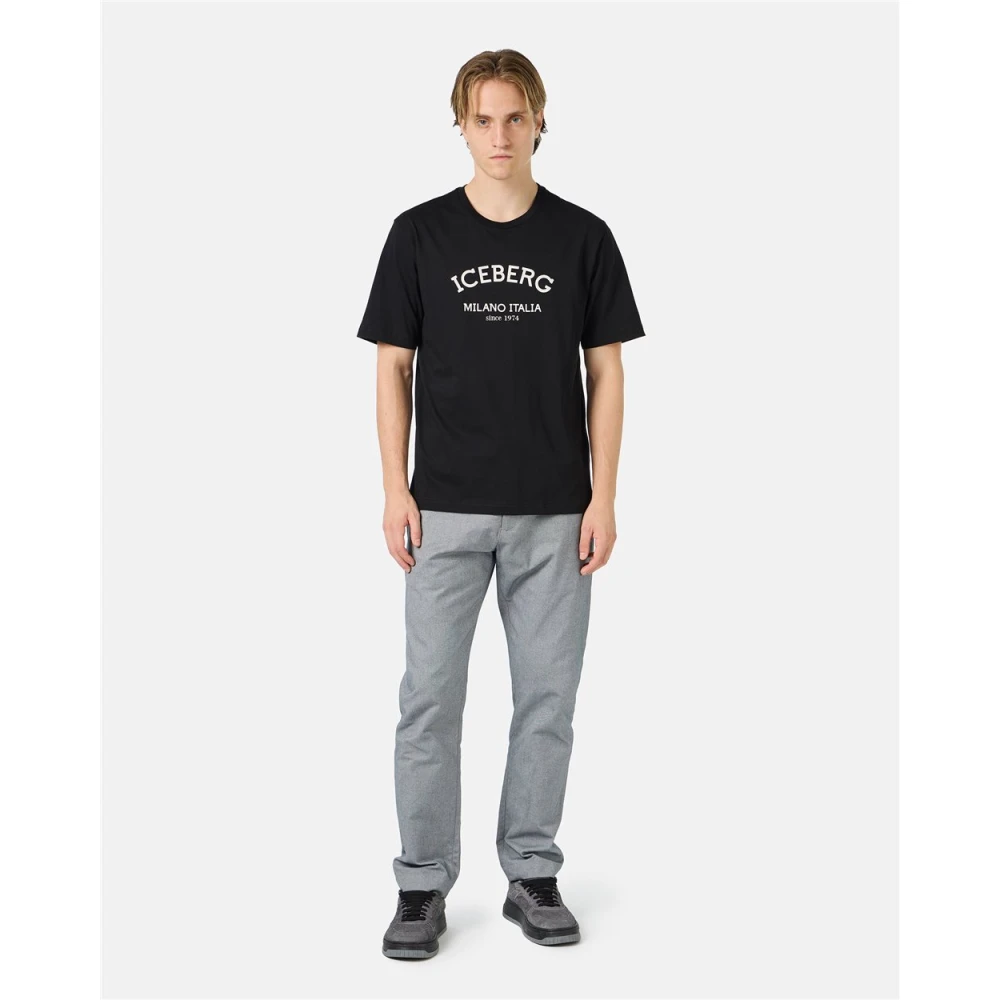 Iceberg T-shirt met ijsberglogo Black Heren