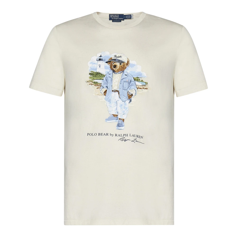 Polo Ralph Lauren Bear Painted Effect T-shirts en Polos White Heren