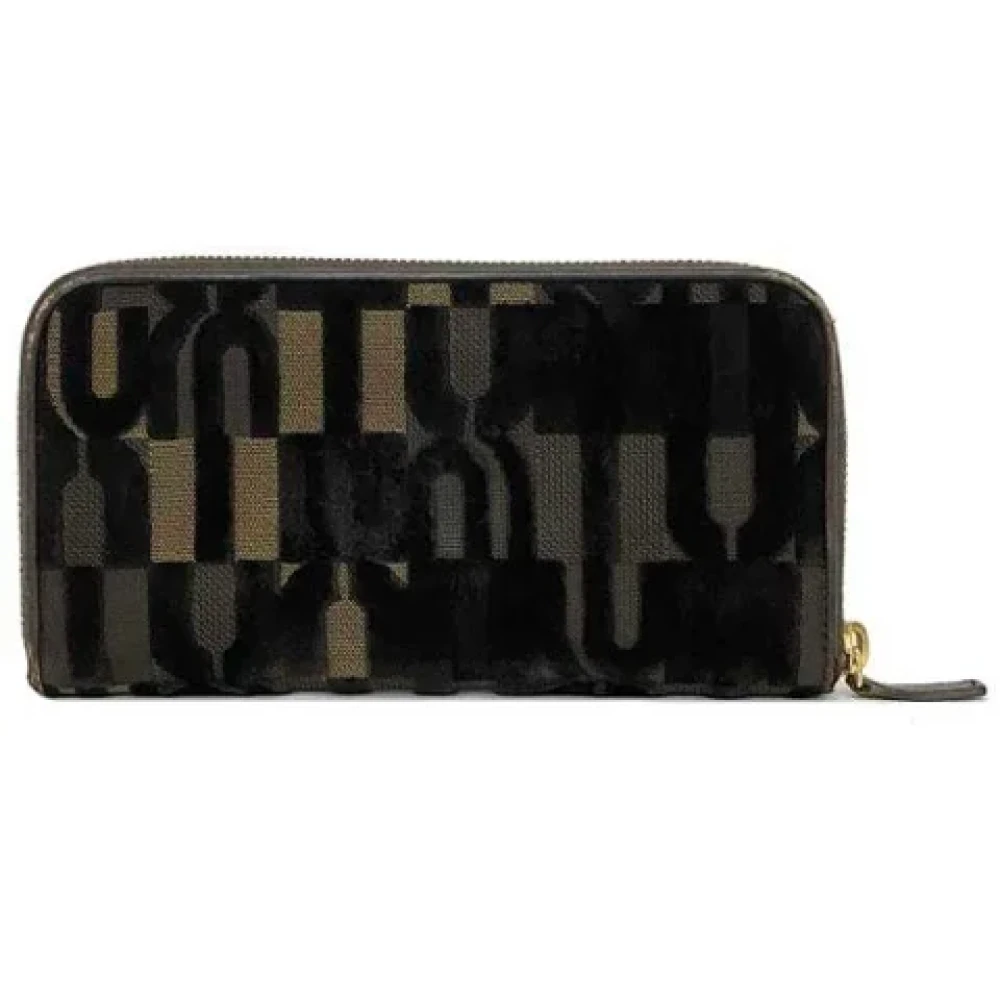 Miu Pre-owned Leather wallets Brown Dames