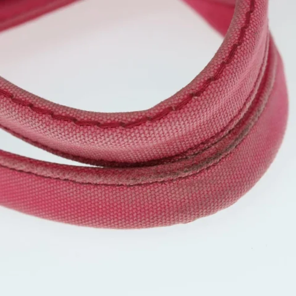 Prada Vintage Pre-owned Canvas handbags Pink Dames
