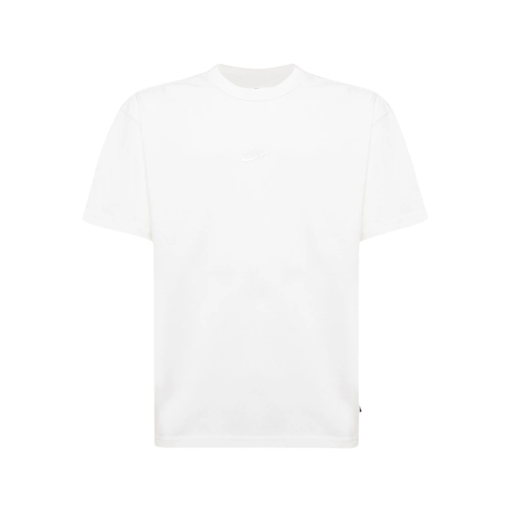 Nike Katoenen Scoop Neck Geborduurd T-Shirt White Heren