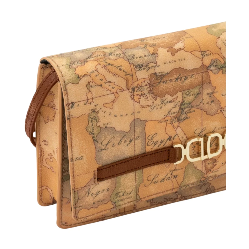 Alviero Martini 1a Classe 3D Geo Pochette Tas in Chestnut Brown Dames