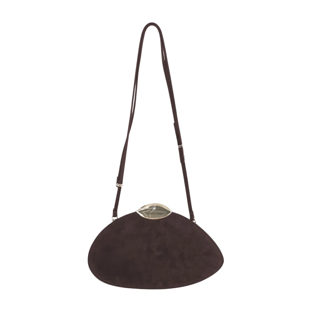 Benedetta Bruzziches Women's Brown Shoulder Bags, One Size, Luxurious Suede Leather Shoulder Bag