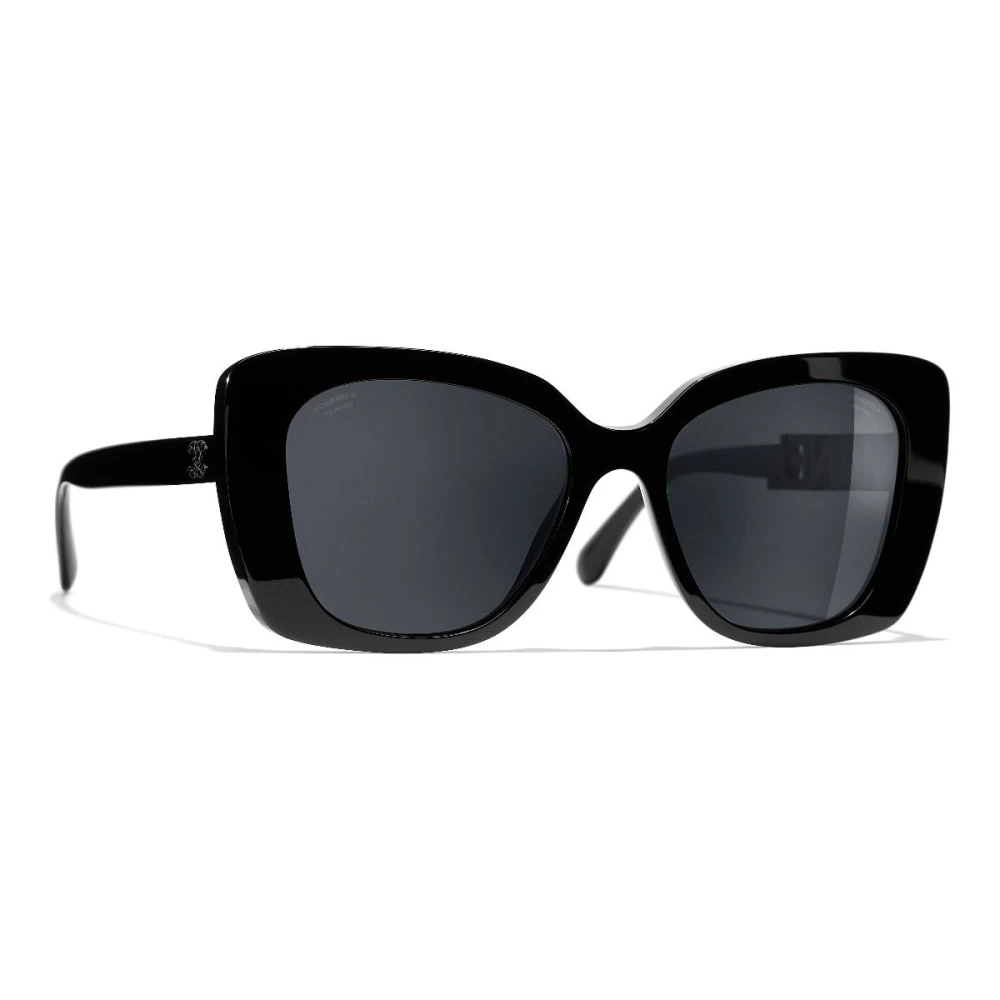 Chanel Women's Black Square Sunglasses - Sunglasses - 53 Mm - Accessories