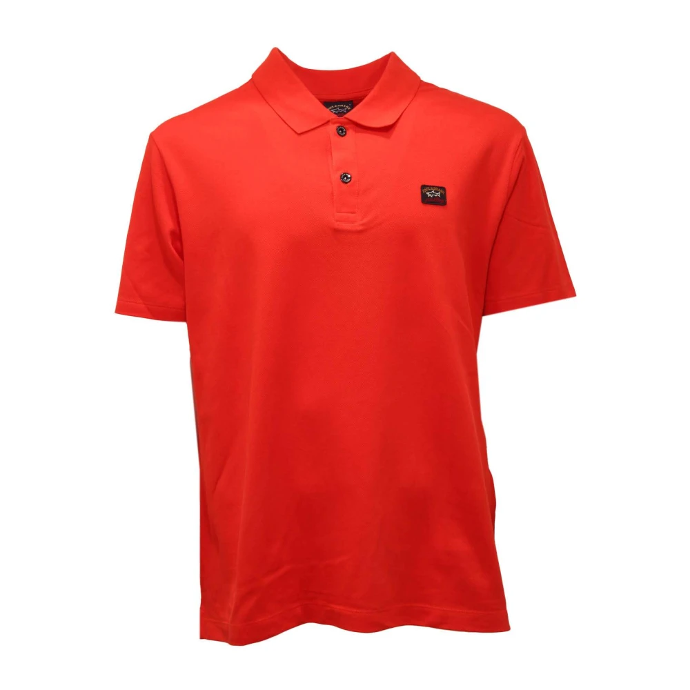 Paul & Shark Orange Polo Shirts, Male, S, C0p1000 Polo Shirt