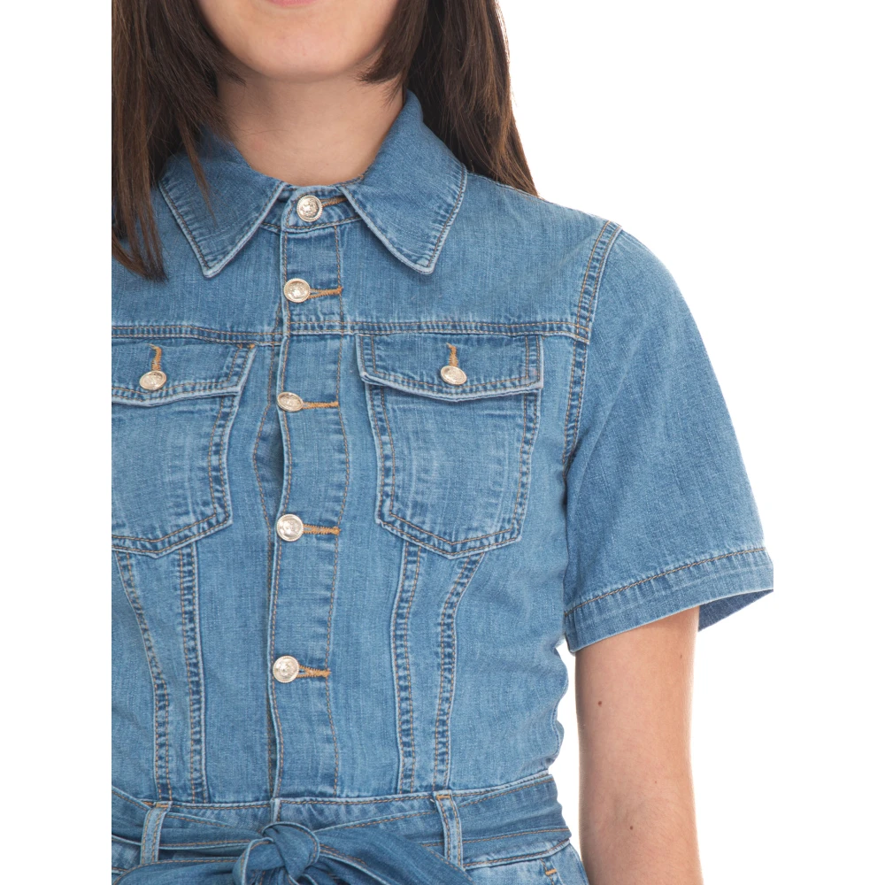 Liu Jo Korte jeans stof vrouw tracksuit Blue Dames