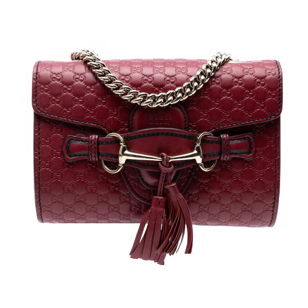 Gucci Vintage Women's Red Pre-Owned Chain Shoulder Bag