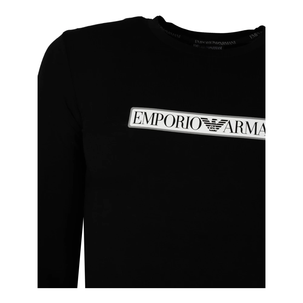 Emporio Armani Long Sleeve Tops Black Heren