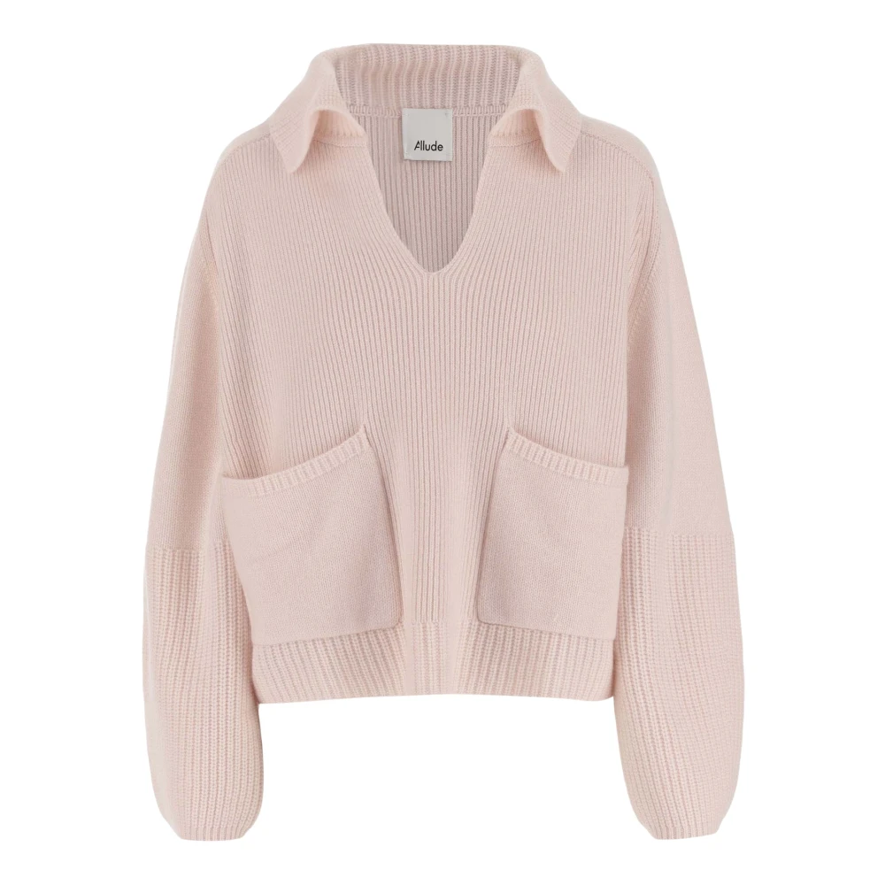 Myk Cashmere V-Hals Genser Rosa