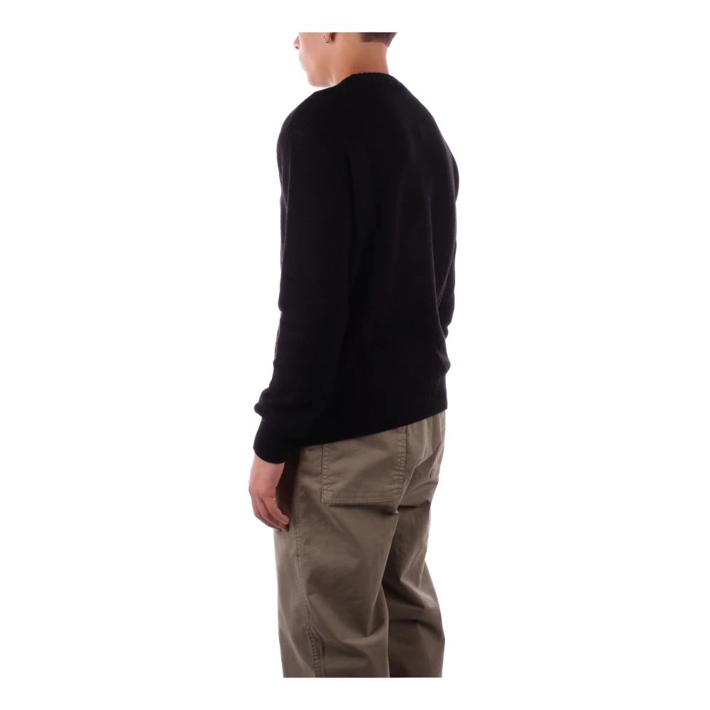 Costume National Zwart Logo Front Sweater Black Heren