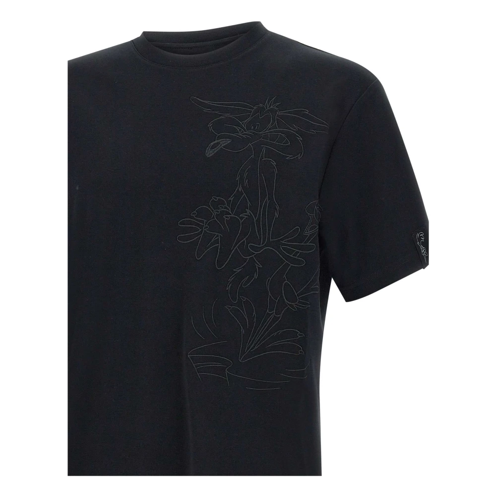 Iceberg Cartoon Geborduurd Zwart T-shirt Black Heren