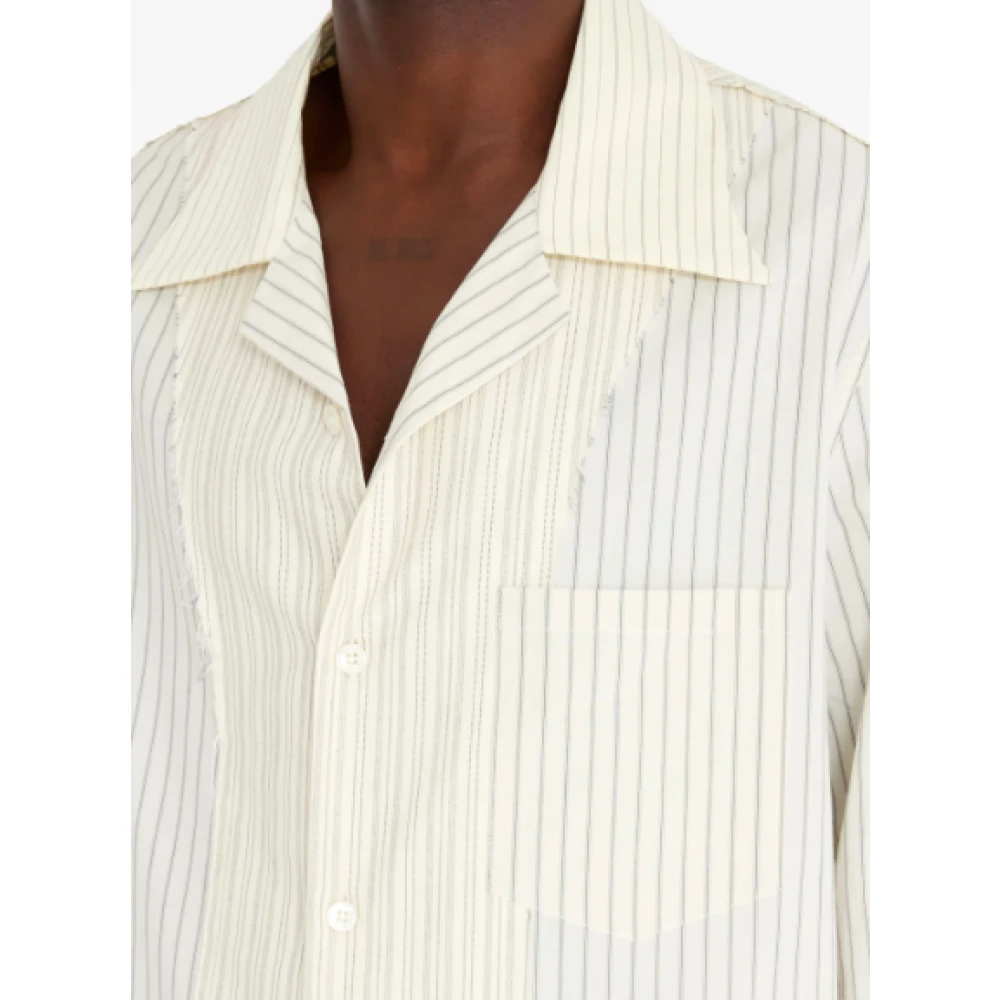 Maison Margiela Gestreept overhemd met lange mouwen White Heren