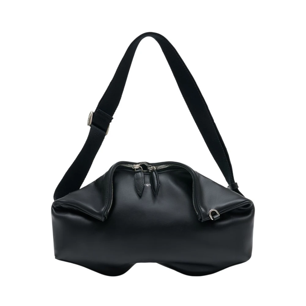 Alexander Mcqueen Men's Black Shoulder Bags, One Size, Manta Messenger Clutch