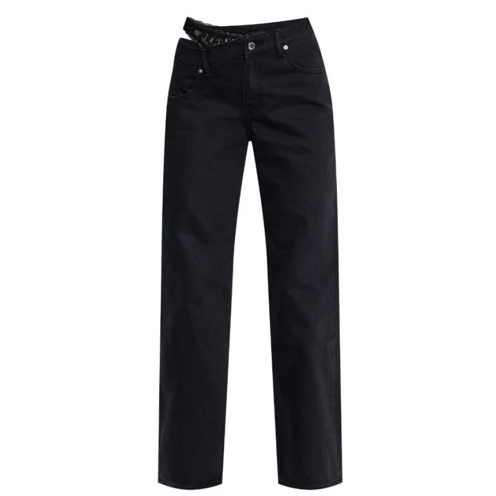 alexander wang Kant Slip Gewassen Zwarte Jeans Black Dames