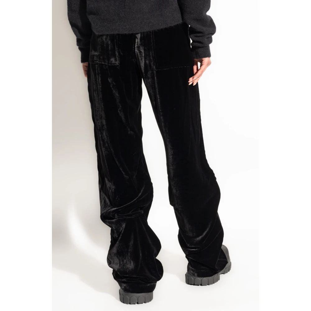 Rick Owens Dietrich Trekkoordbroek Black Dames