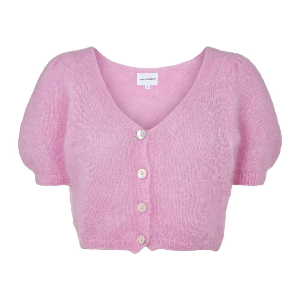 American Dreams Zachte Bessen V-Hals Vest Pink Dames