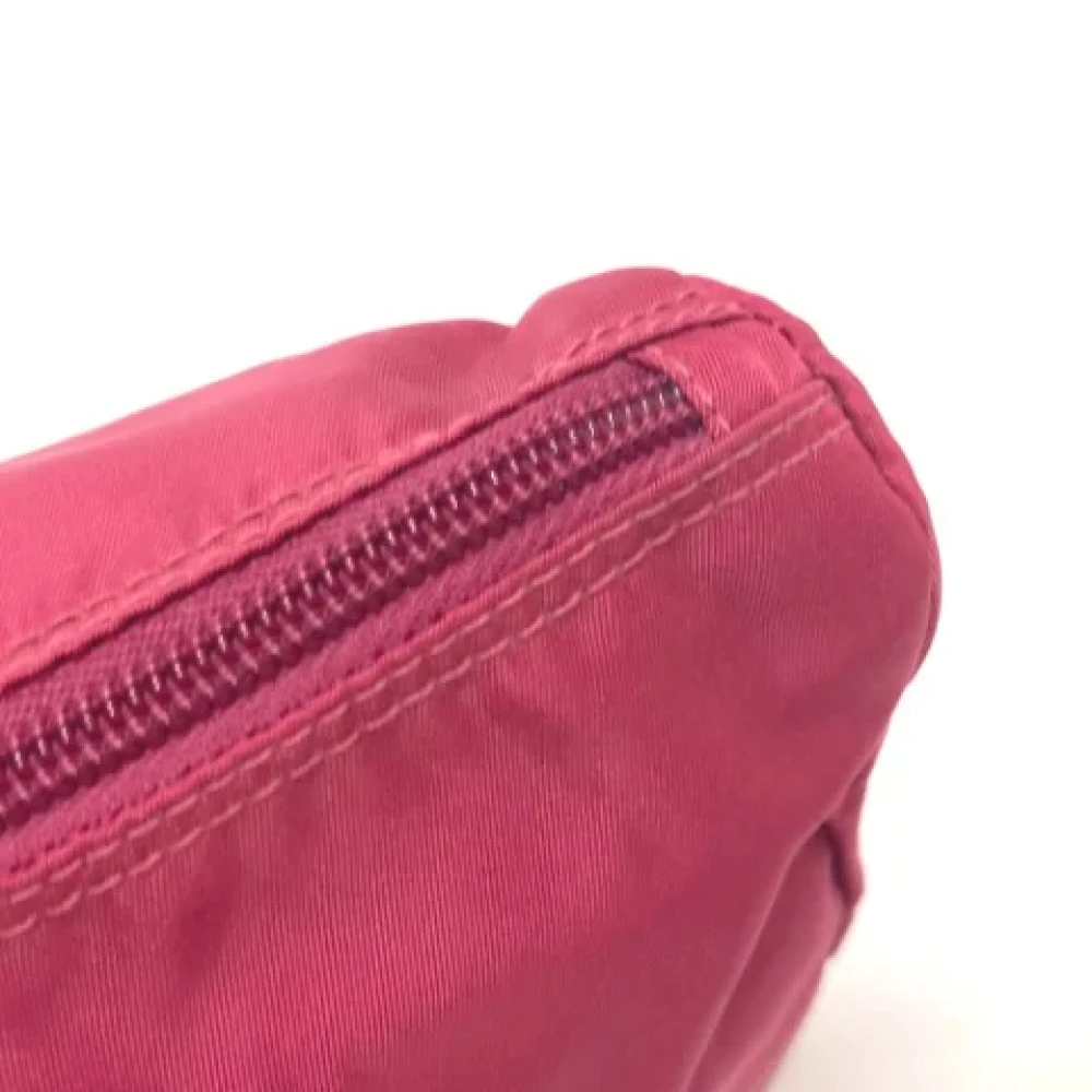 Prada Vintage Pre-owned Nylon pouches Red Dames