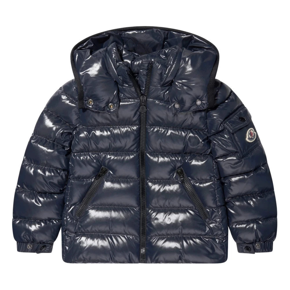 Moncler Women's Blue Navy Puffer Jacket With Logo