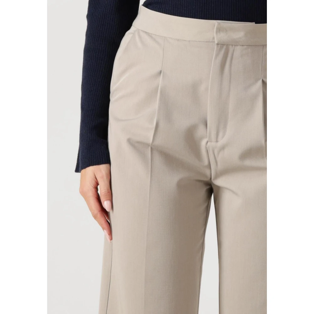 Notre-v Elegante Zand Pantalon voor Vrouwen Beige Dames