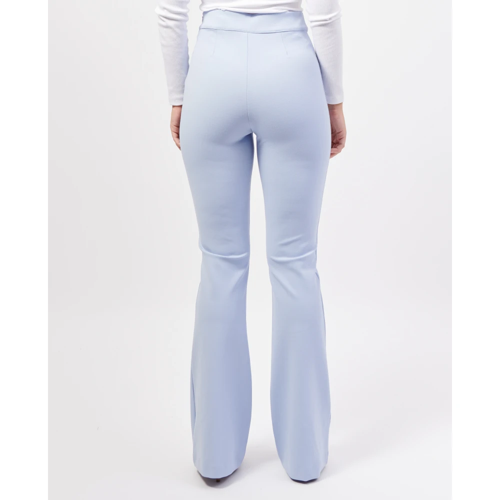 Guess Blauwe Flare Crepe Broek Blue Dames