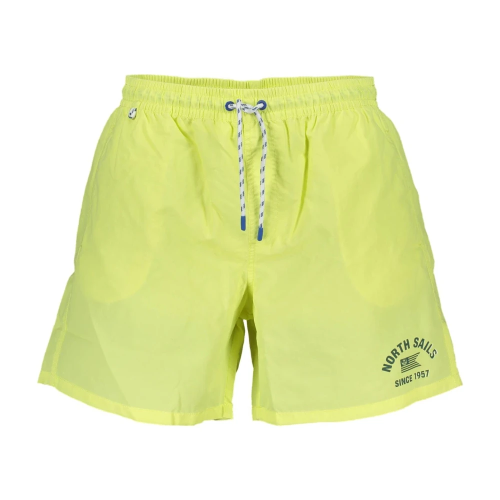 North Sails Men's Yellow Beachwear,, Swim Boxer Shorts Medium