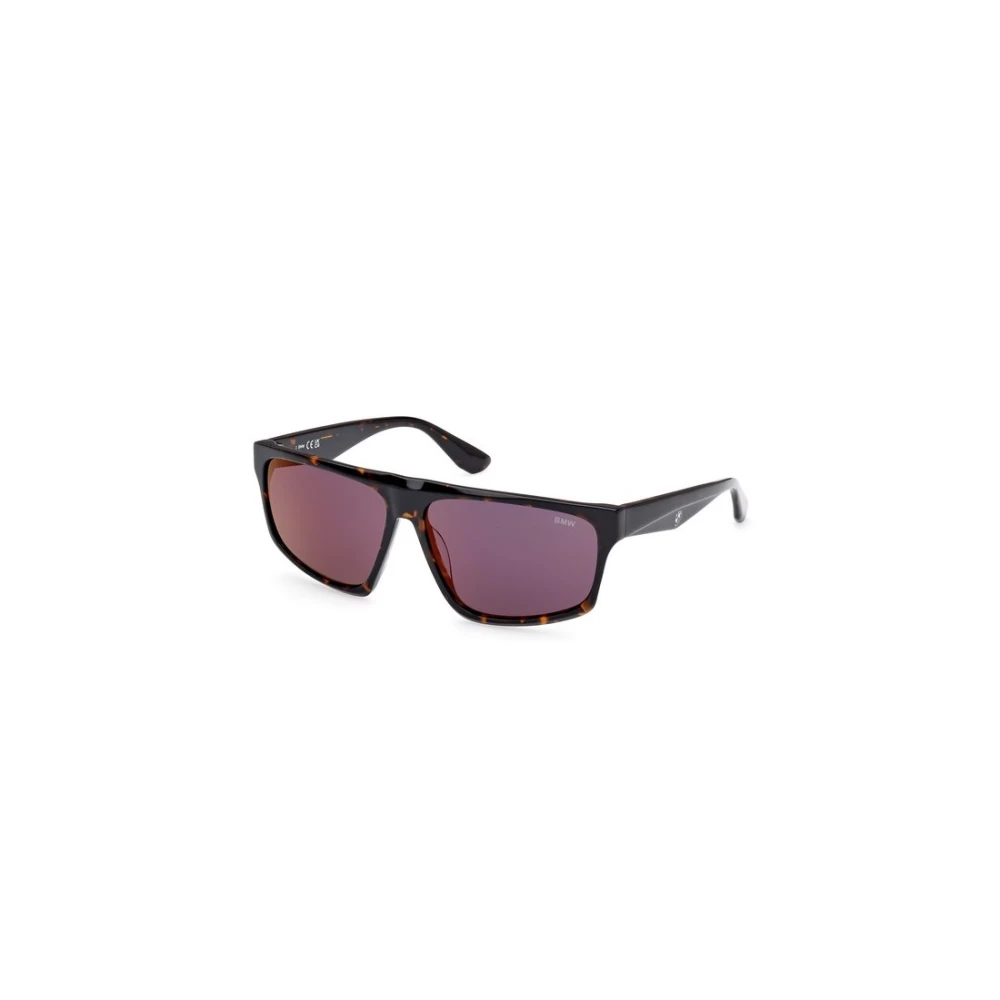 Bmw Unisex Dark/Bordeaux Havana Mirror Sunglasses