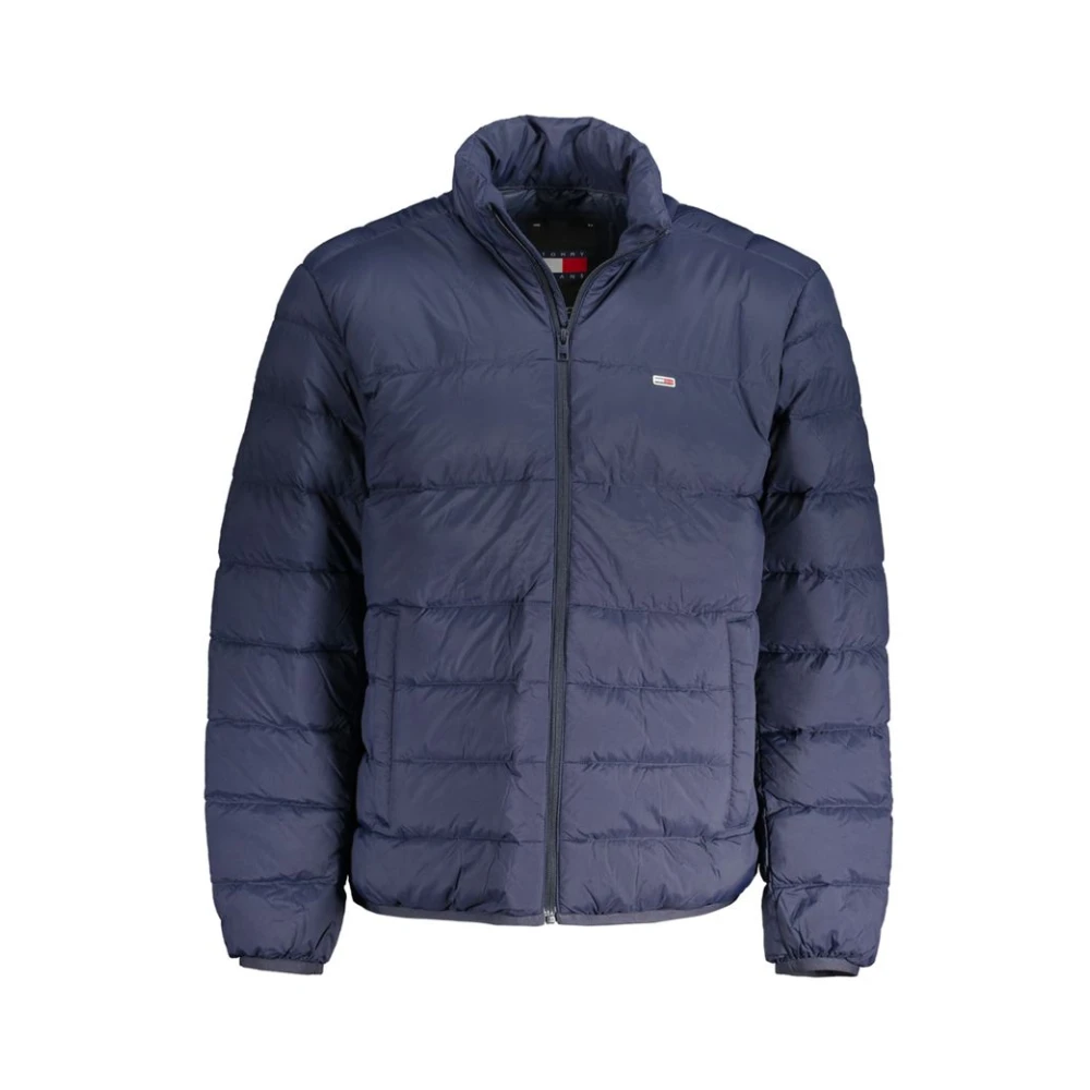 Tommy Hilfiger Blauwe Polyamide Jas met Rits Blue Heren