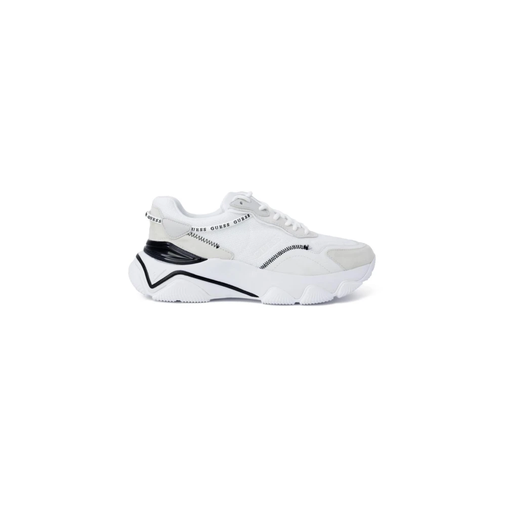 Guess Women's White Sneakers, 2 Uk, Lace Up Sporty Trainers