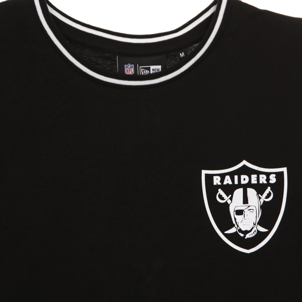 new era NFL Distressed Grafische Tee Zwart Black Heren
