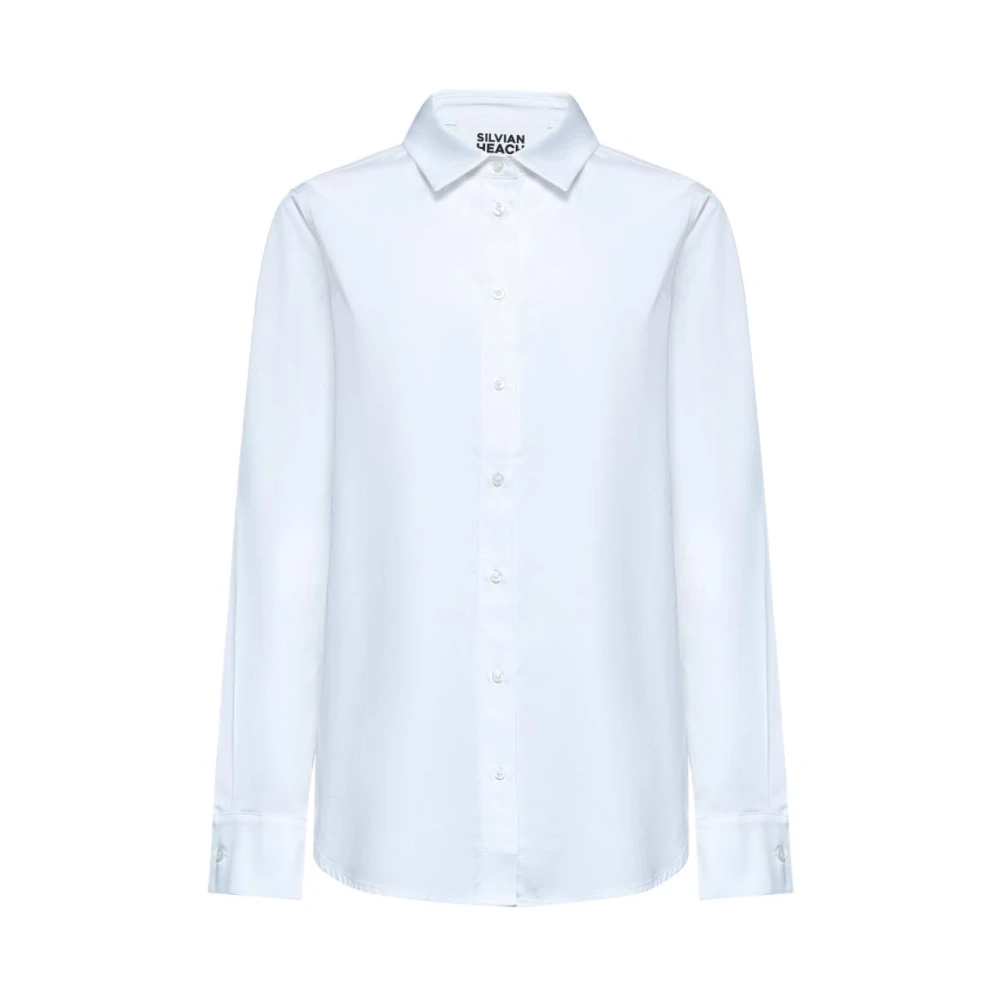 Silvian Heach Vrouw Wit Overhemden Dames, 2XS, Katoen, Klassieke Te Blouse