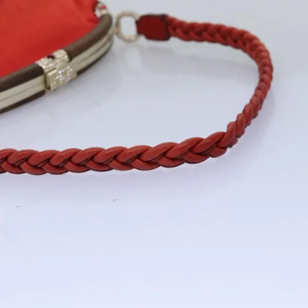 Valentino Vintage Pre-owned Canvas shoulder-bags Red Dames